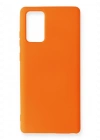 Newface Samsung Galaxy Note 20 Kılıf Nano içi Kadife Silikon - Turuncu