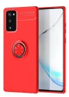 Newface Samsung Galaxy Note 20 Kılıf Range Yüzüklü Silikon - Kırmızı
