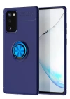 Newface Samsung Galaxy Note 20 Kılıf Range Yüzüklü Silikon - Mavi