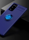 Newface Samsung Galaxy Note 20 Kılıf Range Yüzüklü Silikon - Mavi