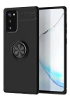 Newface Samsung Galaxy Note 20 Kılıf Range Yüzüklü Silikon - Siyah