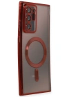 Newface Samsung Galaxy Note 20 Ultra Kılıf Kross Magneticsafe Kapak - Kırmızı