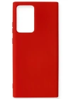 Newface Samsung Galaxy Note 20 Ultra Kılıf Nano içi Kadife Silikon - Kırmızı