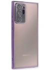 Newface Samsung Galaxy Note 20 Ultra Kılıf Razer Lensli Silikon - Mor