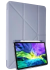 Newface Samsung Galaxy P610 Tab S6 Lite 10.4 Kılıf Kalemlikli Mars Tablet Kılıfı - Lila