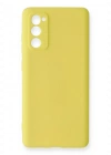 Newface Samsung Galaxy S20 FE Kılıf Nano içi Kadife Silikon - Sarı