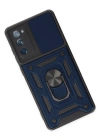 Newface Samsung Galaxy S20 FE Kılıf Pars Lens Yüzüklü Silikon - Lacivert