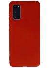 Newface Samsung Galaxy S20 Kılıf Nano içi Kadife Silikon - Kırmızı