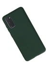 Newface Samsung Galaxy S20 Kılıf Nano içi Kadife Silikon - Koyu Yeşil