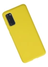 Newface Samsung Galaxy S20 Kılıf Nano içi Kadife Silikon - Sarı