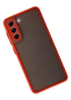 Newface Samsung Galaxy S21 FE Kılıf Montreal Silikon Kapak - Kırmızı