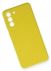 Newface Samsung Galaxy S21 FE Kılıf Nano içi Kadife Silikon - Sarı