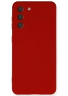 Newface Samsung Galaxy S21 Kılıf Nano içi Kadife Silikon - Kırmızı