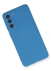 Newface Samsung Galaxy S21 Kılıf Nano içi Kadife Silikon - Mavi