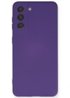 Newface Samsung Galaxy S21 Kılıf Nano içi Kadife Silikon - Mor