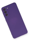 Newface Samsung Galaxy S21 Kılıf Nano içi Kadife Silikon - Mor