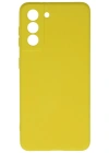 Newface Samsung Galaxy S21 Kılıf Nano içi Kadife Silikon - Sarı