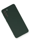 Newface Samsung Galaxy S21 Plus Kılıf Nano içi Kadife Silikon - Koyu Yeşil