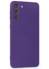 Newface Samsung Galaxy S21 Plus Kılıf Nano içi Kadife Silikon - Mor