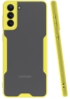 Newface Samsung Galaxy S21 Plus Kılıf Platin Silikon - Sarı
