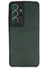 Newface Samsung Galaxy S21 Ultra Kılıf Loop Deri Silikon - Yeşil