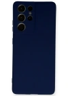 Newface Samsung Galaxy S21 Ultra Kılıf Nano içi Kadife Silikon - Lacivert