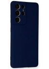 Newface Samsung Galaxy S21 Ultra Kılıf Nano içi Kadife Silikon - Lacivert