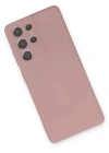 Newface Samsung Galaxy S21 Ultra Kılıf Nano içi Kadife Silikon - Pudra