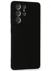 Newface Samsung Galaxy S21 Ultra Kılıf Nano içi Kadife Silikon - Siyah