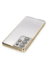 Newface Samsung Galaxy S21 Ultra Kılıf Razer Lensli Silikon - Gold