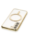 Newface Samsung Galaxy S22 Kılıf Kross Magneticsafe Kapak - Gold