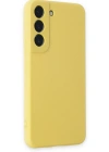 Newface Samsung Galaxy S22 Kılıf Nano içi Kadife Silikon - Sarı