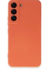 Newface Samsung Galaxy S22 Kılıf Nano içi Kadife Silikon - Turuncu