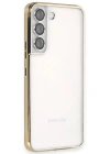 Newface Samsung Galaxy S22 Kılıf Razer Lensli Silikon - Gold