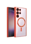 Newface Samsung Galaxy S22 Ultra Kılıf Kross Magneticsafe Kapak - Kırmızı