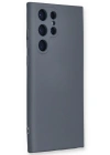 Newface Samsung Galaxy S22 Ultra Kılıf Nano içi Kadife Silikon - Gri