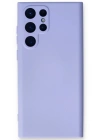 Newface Samsung Galaxy S22 Ultra Kılıf Nano içi Kadife Silikon - Lila