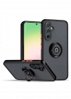 Newface Samsung Galaxy S23 FE Kılıf Montreal Yüzüklü Silikon Kapak - Siyah