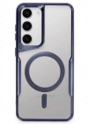 Newface Samsung Galaxy S23 Kılıf Boyi Magsafe Silikon Kapak - Lacivert