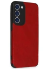 Newface Samsung Galaxy S23 Plus Kılıf Loop Deri Silikon - Kırmızı