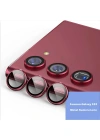 Newface Samsung Galaxy S23 Plus Metal Kamera Lens - Kırmızı