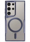 Newface Samsung Galaxy S23 Ultra Kılıf Boyi Magsafe Silikon Kapak - Lacivert