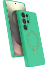 Newface Samsung Galaxy S23 Ultra Regal Magsafe Standlı Kapak - Yeşil