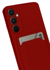 Newface Samsung Galaxy S24 FE Kılıf Kelvin Kartvizitli Silikon - Kırmızı
