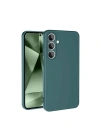 Newface Samsung Galaxy S24 FE Kılıf Nano içi Kadife Silikon - Koyu Yeşil