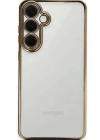 Newface Samsung Galaxy S24 FE Kılıf Razer Lensli Silikon - Gold