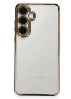 Newface Samsung Galaxy S24 FE Kılıf Razer Lensli Silikon - Gold