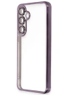 Newface Samsung Galaxy S24 FE Kılıf Razer Lensli Silikon - Mor