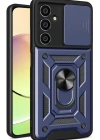 Newface Samsung Galaxy S24 FE Pars Lens Yüzüklü Silikon - Lacivert