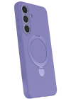 Newface Samsung Galaxy S24 FE Regal Magsafe Standlı Kapak - Lila